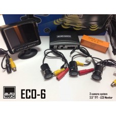 Asistenta la Parcare AUTOWATCH ECO-6 cu 3 Camere Video si Monitor LCD 3.5"